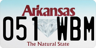 AR license plate 051WBM