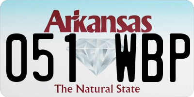 AR license plate 051WBP