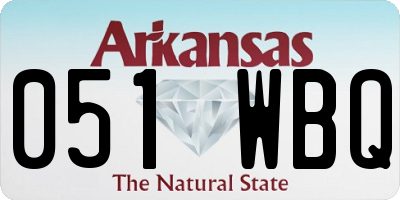 AR license plate 051WBQ