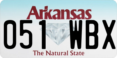 AR license plate 051WBX
