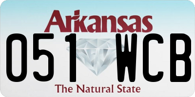 AR license plate 051WCB