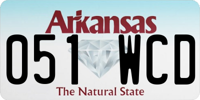 AR license plate 051WCD