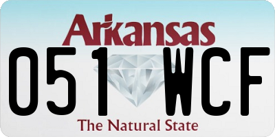 AR license plate 051WCF