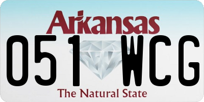 AR license plate 051WCG