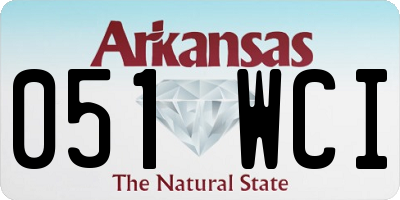 AR license plate 051WCI