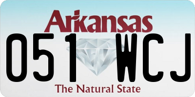 AR license plate 051WCJ