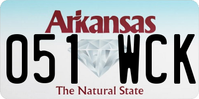 AR license plate 051WCK