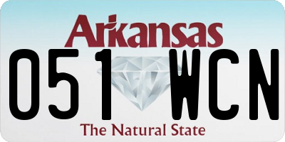 AR license plate 051WCN