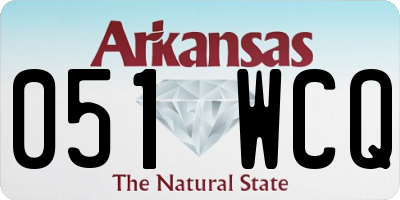 AR license plate 051WCQ