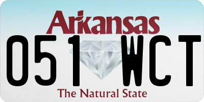 AR license plate 051WCT