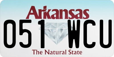 AR license plate 051WCU