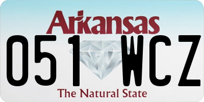AR license plate 051WCZ