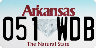AR license plate 051WDB
