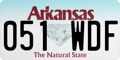 AR license plate 051WDF