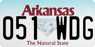 AR license plate 051WDG