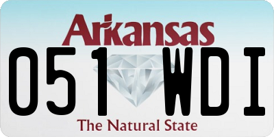 AR license plate 051WDI