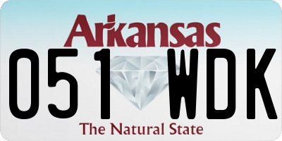 AR license plate 051WDK