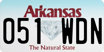 AR license plate 051WDN