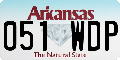 AR license plate 051WDP