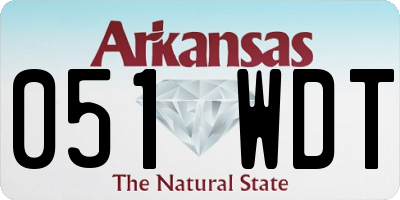 AR license plate 051WDT