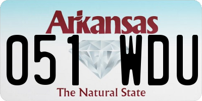 AR license plate 051WDU