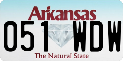 AR license plate 051WDW