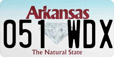 AR license plate 051WDX