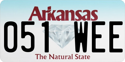 AR license plate 051WEE