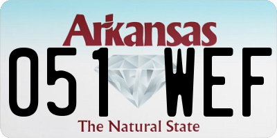 AR license plate 051WEF