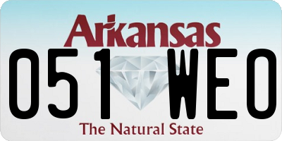 AR license plate 051WEO