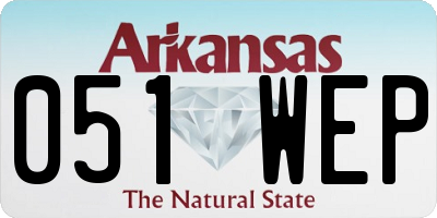 AR license plate 051WEP