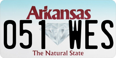 AR license plate 051WES