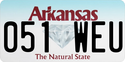 AR license plate 051WEU