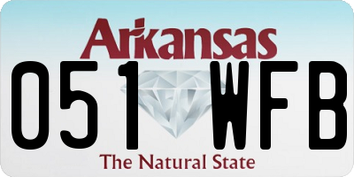 AR license plate 051WFB