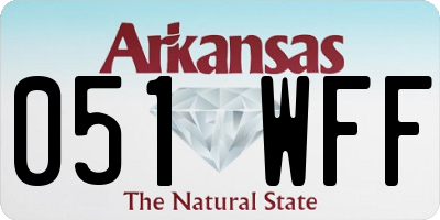 AR license plate 051WFF