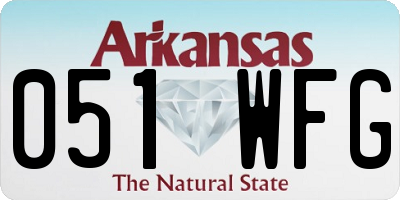 AR license plate 051WFG