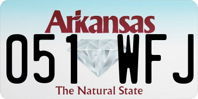 AR license plate 051WFJ