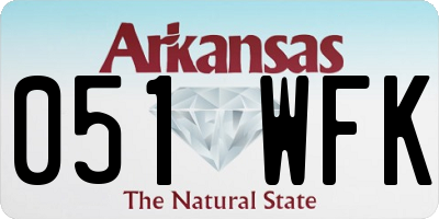 AR license plate 051WFK