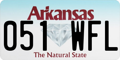 AR license plate 051WFL