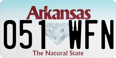 AR license plate 051WFN