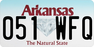 AR license plate 051WFQ
