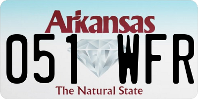 AR license plate 051WFR