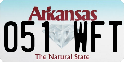 AR license plate 051WFT
