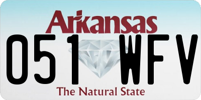 AR license plate 051WFV