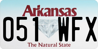 AR license plate 051WFX