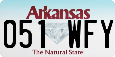 AR license plate 051WFY