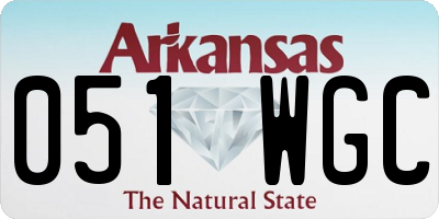 AR license plate 051WGC