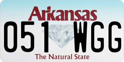 AR license plate 051WGG