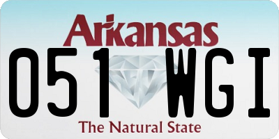 AR license plate 051WGI
