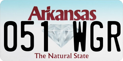 AR license plate 051WGR